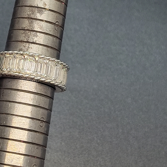 Judith Ripka Sterling Silver Baguette Ring - Picture 2 of 6